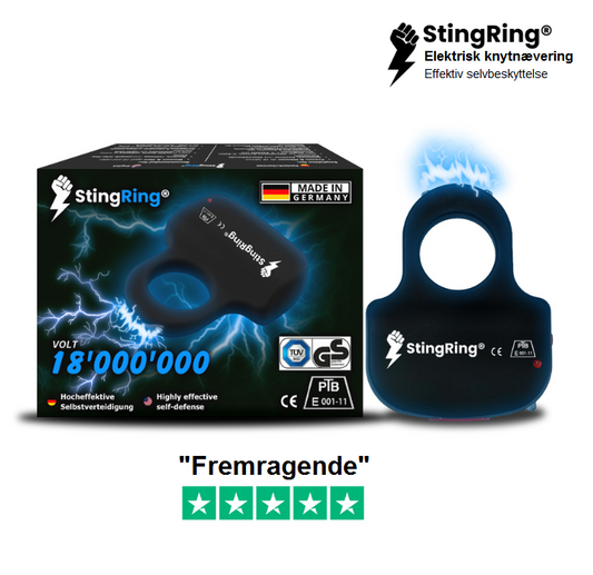 Original StingRing® - Elektro Knytnæve-Ring (Selvforsvar)