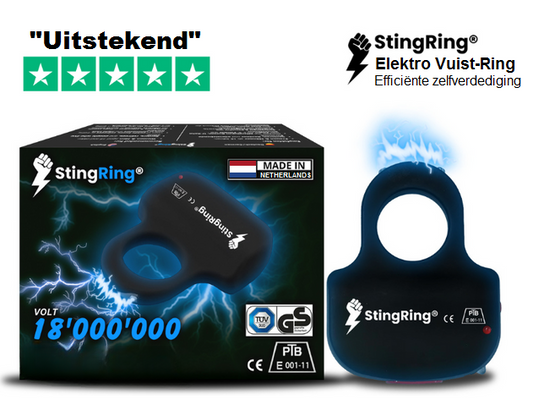 Originele StingRing® - Elektro Vuist-Ring (Zelfverdediging)